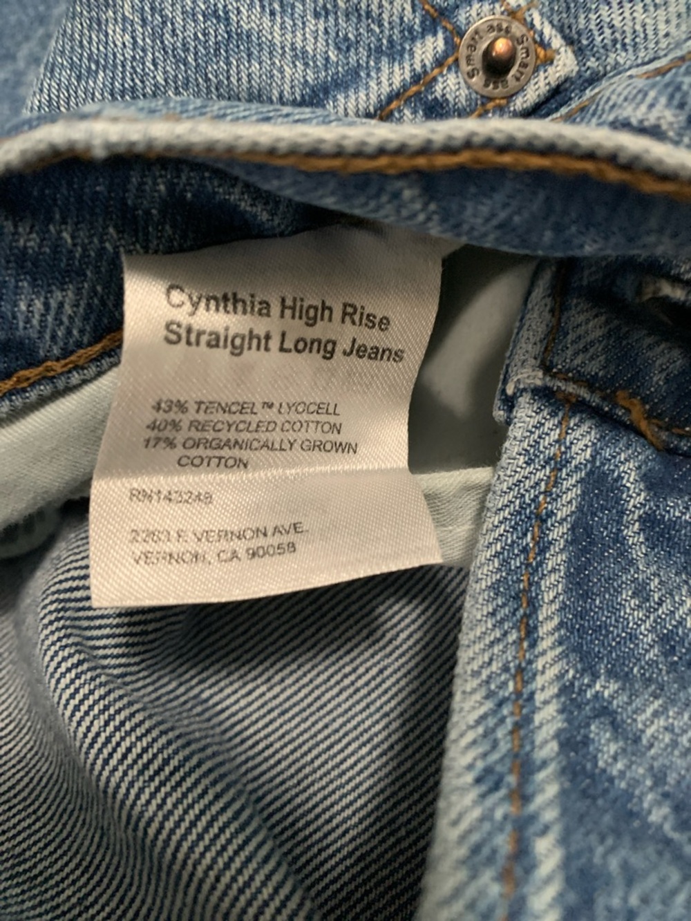Reformation Women Jeans High Rise Blue Button-Fly - Picture 3 of 7